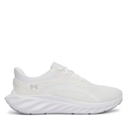 Buty do biegania Under Armour. Białe obuwie sportowe damskie Under Armour, bez wzorów, bez zapięcia, do biegania. Za 299.99 zł.