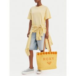 Torebka Roxy. Żółte shopperki damskie Roxy, bez wzorów, bez dodatków. Za 119.99 zł.