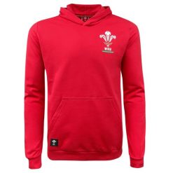 Bluza z kapturem Walia Rugby XV Merch CA Groc. Czerwone bluzy damskie Macron, l, bez wzorów, z dresówki, sportowe, bez ramiączek, z kapturem. Za 289.20 zł.