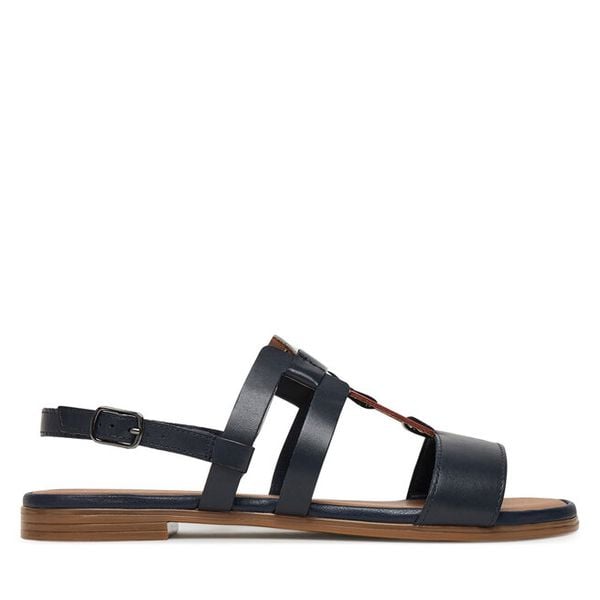 Sandały Lasocki. Niebieskie sandały damskie Lasocki, bez wzorów, bez obcasa, na płaskiej podeszwie, bez zapięcia. Za 149.99 zł.