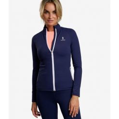 Koszulka/bluza z długim rękawem damska. Niebieskie bluzy damskie NORDICDOTS, l, bez wzorów, z elastanu, klasyczne, bez ramiączek, bez kaptura. Za 365.00 zł.