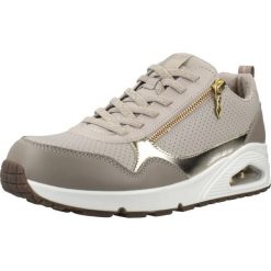 Buty SKECHERS UNO METALLIC SLIDERS Beżowy. Brązowe obuwie trekkingowe damskie Skechers, z syntetyku, bez zapięcia. Za 430.99 zł.