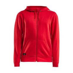 Bluza sportowa damska Craft Community Fz. Czerwone bluzy damskie Craft, xl, bez wzorów, z materiału, biznesowe, bez ramiączek, z kapturem. Za 282.00 zł.
