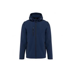 Kurtka 3-warstwowa z kapturem i odpinanymi rękawami Kariban Softshell. Niebieskie kurtki męskie KARIBAN, l, bez wzorów, z elastanu, z kapturem. Za 337.00 zł.
