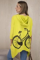 Bluza z nadrukiem roweru kiwi. Bluzy damskie KESI, l, bez wzorów, z bawełny, bez ramiączek, z kapturem. Za 218.51 zł.