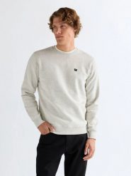 MESKA BLUZA WRANGLER SIGN OFF CREW OAT MEL 112378030. Bluzy męskie Wrangler, xl, bez wzorów, bez ramiączek, bez kaptura. Za 149.99 zł.