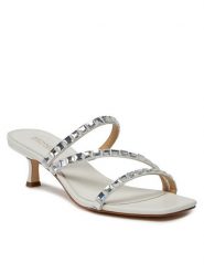 MICHAEL Michael Kors Klapki Celia Kitten Slide 40R4CIMS1S Srebrny. Szare klapki damskie MICHAEL Michael Kors, bez wzorów, z materiału, bez obcasa, bez zapięcia. Za 819.99 zł.