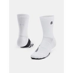 Skarpety męskie Under Armour Curry AD Playmaker 1P Mid. Białe skarpety męskie Under Armour, bez wzorów. Za 69.99 zł.