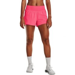 Spodenki sportowe damskie Under Armour Flex Woven 2-In-1. Czerwone obuwie sportowe damskie Under Armour, bez wzorów, bez zapięcia, na fitness i siłownię. Za 203.80 zł.