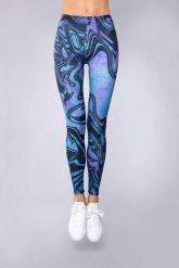 Legginsy sportowe damskie DEEP TRIP Wave. Niebieskie legginsy damskie DEEP TRIP, bez wzorów, z elastanu. Za 179.00 zł.