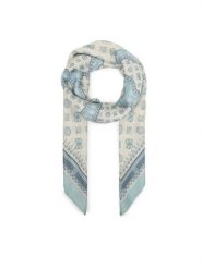 Guess Chusta AW5496 VIS03 Błękitny. Niebieskie rękawiczki damskie Guess, z aplikacjami, z wiskozy. Za 249.99 zł.