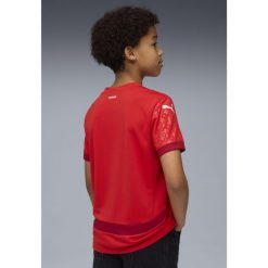 Młodzieżowa koszulka domowa kobiecej reprezentacji Szwajcarii Team 2025 PUMA. Czerwona bluzki damskie Puma, m, bez wzorów, młodzieżowe, bez kołnierzyka, bez ramiączek. Za 309.00 zł.