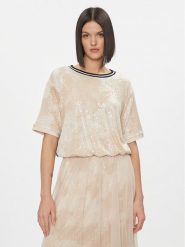 Liu Jo Bluzka TA4060 J4623 Beżowy Regular Fit. Brązowe bluzki damskie Liu Jo, m, bez wzorów, z syntetyku, bez kołnierzyka, bez ramiączek. Za 359.99 zł.