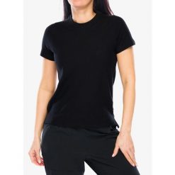 Koszulka turystyczna damska Smartwool Perfect Crew Tee. Czarne koszulki sportowe damskie Smartwool, bez wzorów, bez ramiączek. Za 198.99 zł.