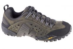 Buty trekkingowe męskie Merrell Intercept. Szare trekkingi męskie Merrell, z materiału, bez zapięcia. Za 699.99 zł.