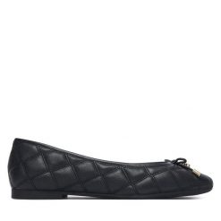 Baleriny Tommy Hilfiger. Czarne balerinki damskie Tommy Hilfiger, bez wzorów, bez obcasa, bez zapięcia. Za 449.99 zł.