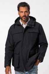 Męska Kurtka przeciwdeszczowa wodoodporna kaptur kryty zamek w rozm. do 8XL. Niebieskie kurtki męskie JAY-PI, m, bez wzorów, z bawełny, z kapturem. Za 679.99 zł.