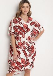 Bordowa Sukienka z Lnem i Wiskozą Ozdobiona Cyrkoniami Sadelune. Czerwone sukienki damskie Born2be, na co dzień, uniwersalny, bez wzorów, z wiskozy, eleganckie, bez kołnierzyka, bez ramiączek, midi. Za 69.99 zł.