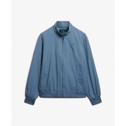 Klasyczna kurtka Superdry Harrington. Niebieskie kurtki męskie Superdry, xl, bez wzorów, klasyczne, bez kaptura. Za 532.55 zł.