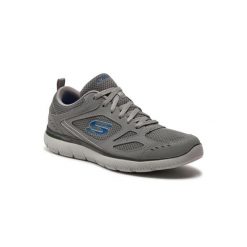 Buty do chodzenia męskie Skechers Summits. Szare buty sportowe męskie Skechers, bez wzorów, z gumy, bez zapięcia, trekkingowe. Za 220.65 zł.
