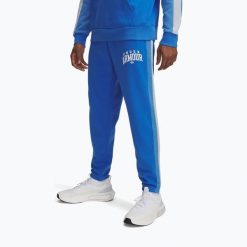 Spodnie treningowe męskie Under Armour Rival Fleece. Niebieskie spodnie sportowe męskie Under Armour, m, bez wzorów, na fitness i siłownię. Za 249.99 zł.