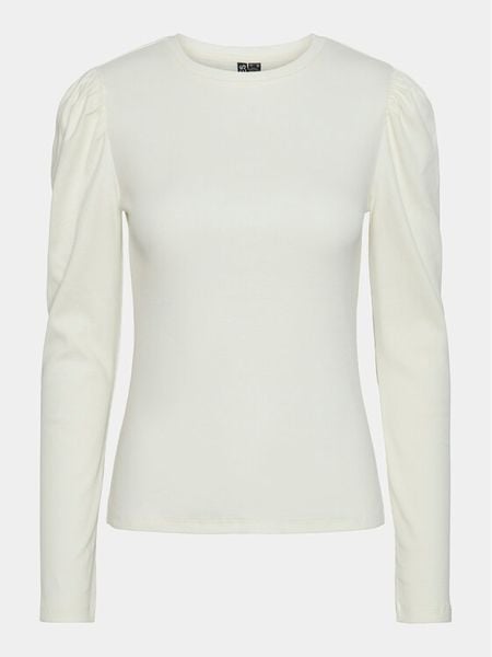 Pieces Bluzka Janna 17148584 Biały Regular Fit. Białe bluzki damskie Pieces, xl, bez wzorów, z bawełny, bez kołnierzyka, bez ramiączek. Za 69.99 zł.