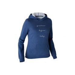 Bluza Gym & Pilates 520 damska. Szare bluzy damskie DOMYOS, xs, bez wzorów, z bawełny, bez ramiączek, bez kaptura. Za 59.99 zł.