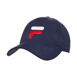 Czapka tenisowa z daszkiem Fila Cap Max. Niebieskie czapki damskie Fila, bez wzorów, sportowe. Za 79.00 zł.