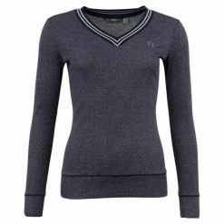 Sweter damski ANKY Glossy C-Wear. Niebieskie swetry nierozpinane damskie ANKY, na zimę, bez wzorów, bez kołnierzyka, bez ramiączek. Za 349.50 zł.