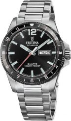 Zegarek męski Festina F20698-4 szary. Szare zegarki męskie Festina, bez wzorów. Za 898.66 zł.