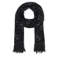 Szalik Guess. Czarne szaliki damskie Guess, z aplikacjami. Za 234.99 zł.