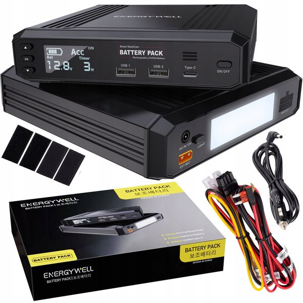 AKUMULATOR BATERIA DO KAMER SAMOCHODOWYCH ENERGY WELL P6 ULTRA 102,4Wh. Wideorejestratory NoName. Za 799.00 zł.