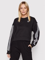 Adidas Bluza adicolor Classics HC2064 Czarny Relaxed Fit. Czarne bluzy damskie Adidas, bez wzorów, z bawełny, bez ramiączek, bez kaptura. Za 159.99 zł.