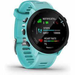 Dorosły Zegarek Sportowy Wodoszczelny Garmin Forerunner 55. Niebieskie zegarki męskie Garmin, bez wzorów. Za 976.00 zł.