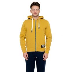 Bluza Herren Winter-Kapuzens mit Reißverschluss, Leone 1947 New Era. Żółte bluzy męskie LEONE 1947 APPAREL, bez wzorów, sportowe, bez ramiączek, bez kaptura. Za 176.82 zł.