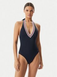 Tommy Hilfiger Strój kąpielowy UW0UW06356 Granatowy. Niebieskie stroje kąpielowe damskie Tommy Hilfiger, l, bez wzorów, z syntetyku. Za 409.99 zł.