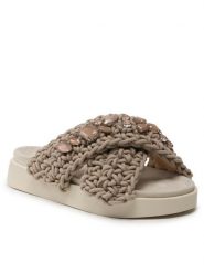 Inuikii Klapki Woven Stones 70104-106 Brązowy. Brązowe klapki damskie Inuikii, bez wzorów, z materiału, bez obcasa, bez zapięcia. Za 669.99 zł.