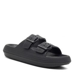 Klapki MEXX. Czarne klapki damskie Mexx, bez wzorów, bez obcasa, bez zapięcia. Za 69.99 zł.