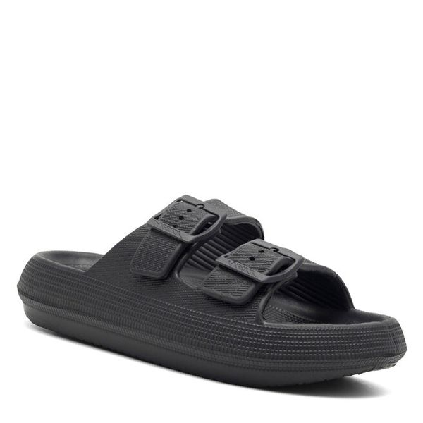 Klapki MEXX. Czarne klapki damskie Mexx, bez wzorów, bez obcasa, bez zapięcia. Za 69.99 zł.