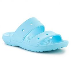Klapki damskie Crocs Classic Sandal. Klapki damskie Crocs, bez wzorów, z materiału, sportowe, bez obcasa, bez zapięcia. W wyprzedaży za 204.70 zł.