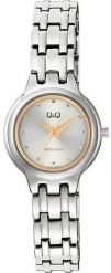Zegarek damski QQ F20A-002P CYRKONIE srebrny. Szare zegarki damskie Q&Q, srebrne. Za 179.00 zł.