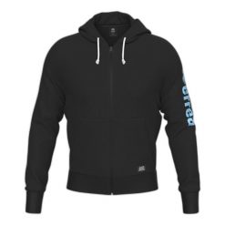 Sweat zapinany na zamek błyskawiczny z kapturem Errea Essential. Czarne bluzy męskie ERREA, bez wzorów, z kapturem, na fitness i siłownię. W wyprzedaży za 164.50 zł.