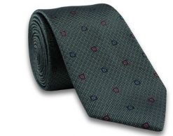 Elegancki Krawat Męski w Delikatny Rzucik, Grochy -6,5cm- Chattier, Srebrny. Szare krawaty i muchy Chattier, bez wzorów, z tkaniny, eleganckie. Za 49.00 zł.