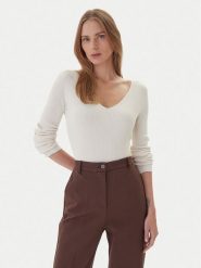 Kontatto Sweter 3M0818C Écru Slim Fit. Swetry nierozpinane damskie Kontatto, m, bez wzorów, z syntetyku, bez kołnierzyka, bez ramiączek. Za 249.99 zł.