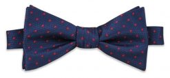 Chabrowa Elegancka Wiązana Mucha -EM Men's Accessories- Męska, w Czerwone Kwadraciki. Czerwone krawaty i muchy Em men's accessories, bez wzorów, eleganckie. Za 59.99 zł.