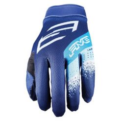 Rękawiczki XR-LITE - PASKI NIEBIESKIE (niebieskie) - M/9. Niebieskie rękawiczki męskie FIVE GLOVES, bez wzorów. Za 117.00 zł.