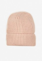 Różowa Czapka Beanie z Wiskozą z Prążkowanego Materiału Ozdobiona Metaliczną Nicią Temitana. Czerwone czapki damskie Renee, z aplikacjami, z jeansu, eleganckie. Za 39.99 zł.