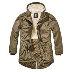 Parka zimowa Męska Brandit Parka Marsh Lake Olive. Zielone parki męskie Brandit, na zimę, m, bez wzorów, bez kołnierzyka, bez kaptura. Za 493.50 zł.