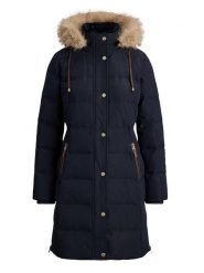 LAUREN RALPH LAUREN Płaszcz zimowy 297957509008 Granatowy Regular Fit. Niebieskie płaszcze damskie Lauren Ralph Lauren, na zimę, s, bez wzorów, z syntetyku, bez kołnierzyka, bez kaptura. Za 1,499.00 zł.