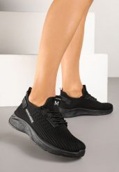 Czarne Buty Sportowe Sneakersy z Elastyczną Cholewką Ulithiela. Czarne obuwie sportowe damskie Born2be, bez wzorów, z jeansu, bez zapięcia, trekkingowe. Za 64.99 zł.